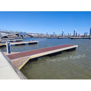 Wholesale Aluminum Alloy Floating Finger Pontoon Dock With Mooring Cleats WPC Decking from china suppliers