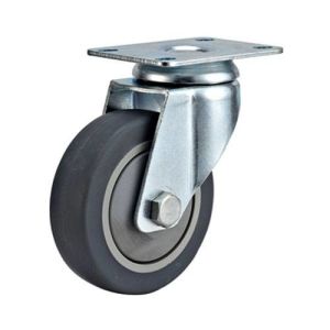 Wholesale medium duty 3&quot; swivel grey TPR caster zinc plated, swivel 75mm TPR castors from china suppliers