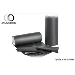 Adhesive Isotropic Rubber Magnet Black Color Durable With Printable PVC