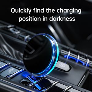 Crystal Ambient Light Magsafe Iphone Car Mount Lightweight One Hand Operation