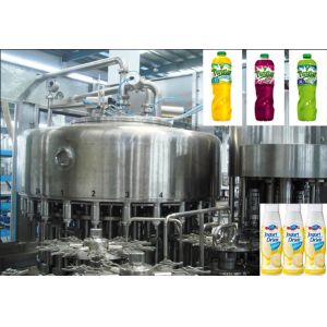 Stainless Steel Hot Filling Machine 3-in-1 Monoblock For 500ml Plastic Bottles