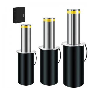 Wholesale 600mm Height Hydraulic Retractable Bollards Barriers With Chromeplate Guide Rail from china suppliers