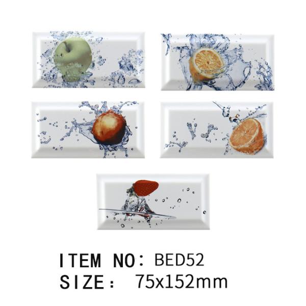 AAA Grade White Body Interior Bread Tiles 75x152mm