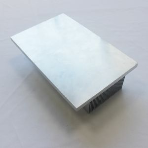 Al6063 Anodizing Natural Folded Skived Fin Heat Sink With 16 Feet