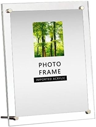 8.5'' X 11'' Modern Acrylic Photo Frame Free Standing Assembled With Metal Pegs