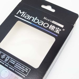 Custom Printed Cardboard Men Underwear Unhanging Hook Boxes With Window