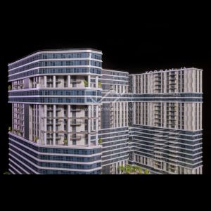 1:75 Scale Architectural Scale Model with Custom Electroplated Acrylic and
