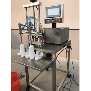 Gear Pump Semi Automatic Bottle Filling Machine Two Heads For High Viscosity