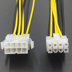 8 Pin 12V CPU EPS P4 Power Extension Cable 8 pin 18AWG Power Supply 20cm