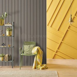 Slat Interiored Nano Effect Fluted Wall Panel for Eco-friendly Interior