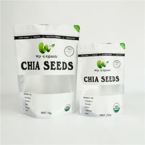 Digital Printing Chia Seeds Tea Packaging Bag Food Grade Resealable Tea Pouch