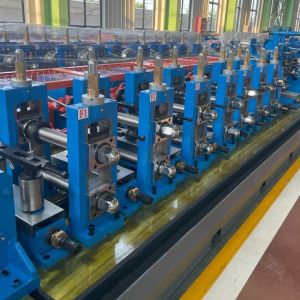 Precision Carbon Steel Welded Tube Mill Line With PLC Control Cold Saw Cutting