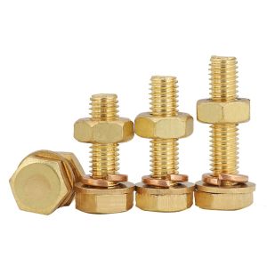 Grade 4.8/ 8.8/ 10.9/ 12.9 Brass Hex Head Bolts and Nuts with ZINC Finish DIN933