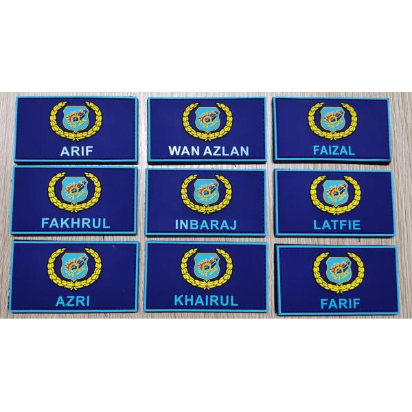 3D Emboss Morale PVC Patch PMS Color 9C Washable Silicone Rubber Patch