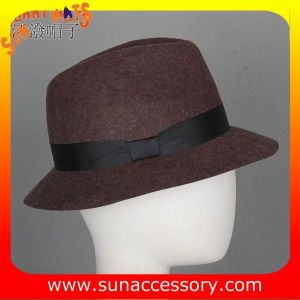 T8981177 Sun Accessory customized fashion winner 100% wool felt fedora hats,
