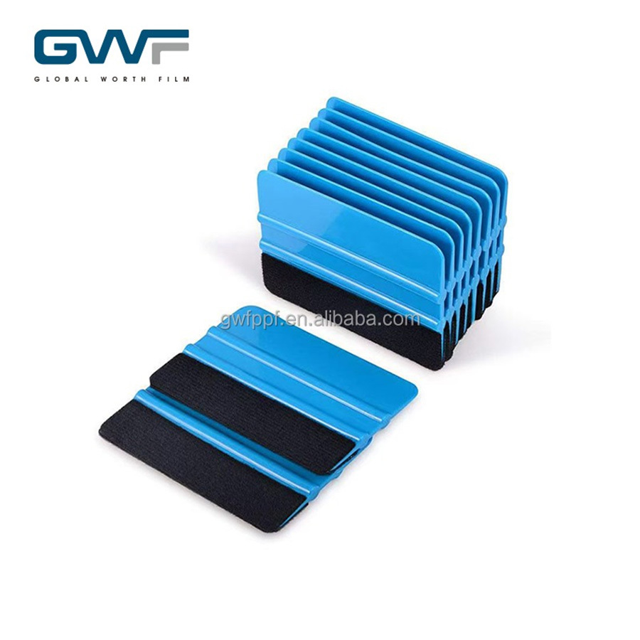 Custom Logo Window Film Tools Screen Printing Squeegees Plastic Felt Applicator Replaceable