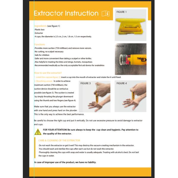 Snake Bite Kit Venom Extractor Suction Pump Kit First Aid Supplies For Hiking Camping