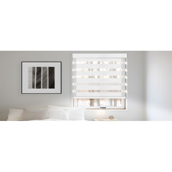 Day and Night Zebra Roller Blinds Light Filtering 100% Polyester Customizable Window Blinds