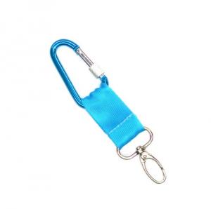 Wholesale Nylon Blue Personalized Metal Carabiner Clips For Climbing / Outing Exploring from china suppliers