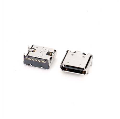USB3.1 16 pin Type-C DIP Flat Edge 20V 5A Micro USB Connectors Female Port Jack
