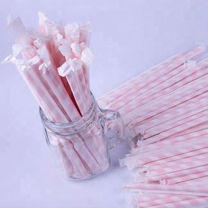 Biodegradeable Eco Friendly Paper Drinking Straws Dustproof Clean And Fresh