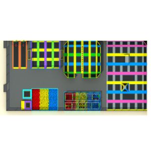 Residential Open Area Kids Trampoline Park Environmental Protection KP161213-C