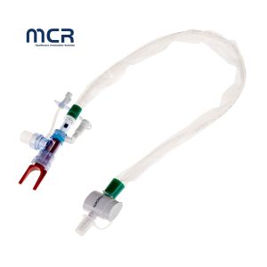 Closed Suction Catheter Automatic Flushing 72H Double Swivel Elbow