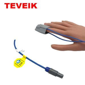 TPU Adult Finger Reusable Spo2 Sensor For Edan Patient Monitor Redel 8 Pin spo2