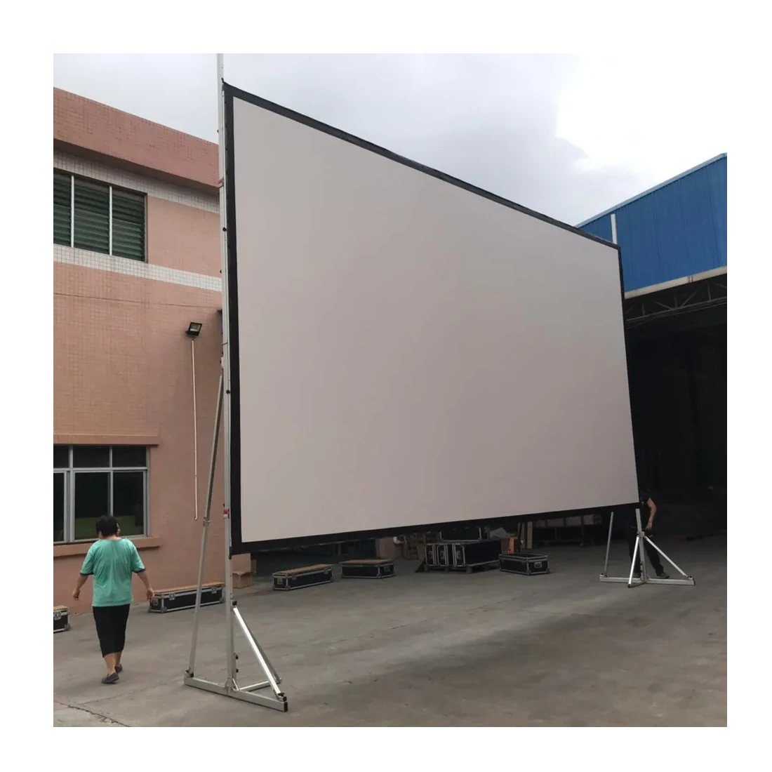 250inch Portable Fast-fold Folding Portable Screens With Flight Case For Events