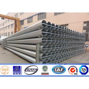 Galvanized 12.2m High Tensile Electrical Power Pole For Power Distribution Line
