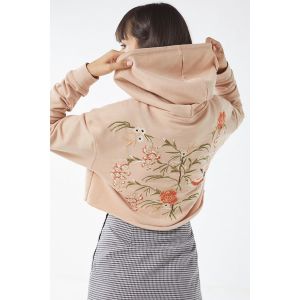 Custom Cropped Hoodies Sweatshirts Embroidered
