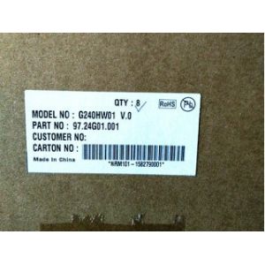 RGB 24 Inch 300cd/m² 91PPI TFT LCD Panel G240HW01 V0 89/89/89/89 (Typ.)(CR≥10)