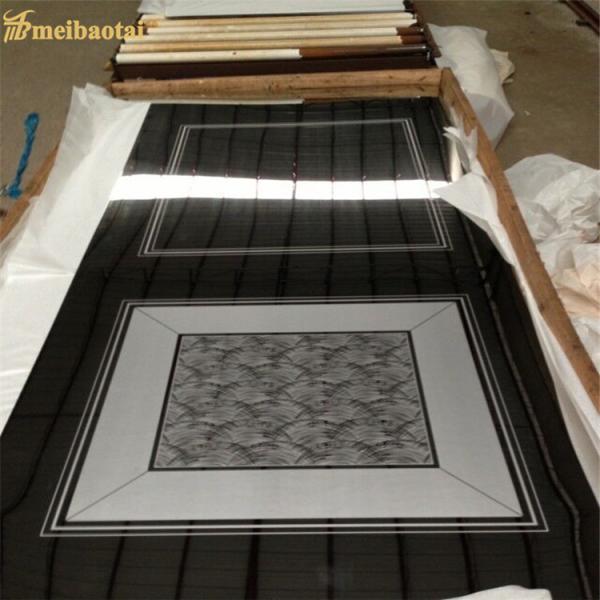 Custom patterned stainless steel elevator panel