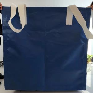 Square Waterproof Recycled Jumbo Bag Flat Bottom / Side Discharge Design 500kg -