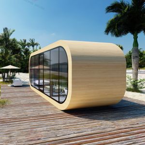 China 20ft 40ft Prefab Sandwich Panel Capsule House for Luxury Portable Apple Cabin Container on sale