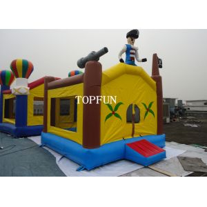 Yellow Outdoor Kids Amusement Park , Inflatable Jumping Castle 5 x 4 m OEM