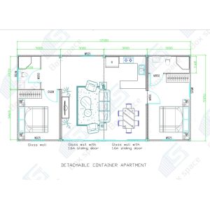 Boxspace 12x6m Container Home 72㎡ Modular House 2 Bedrooms And 2 Bathrooms