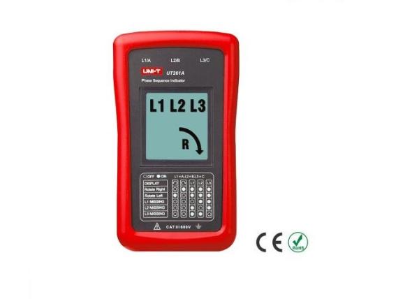 Quality Portable Motor Rotation Indicator / Three Phase Power Phase Sequence Tester for sale