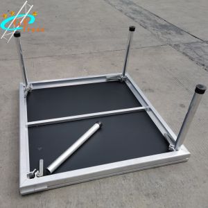 China Black Aluminum Alloy 4 Legs 2.62ft Exhibition Diy Stage Platform on sale