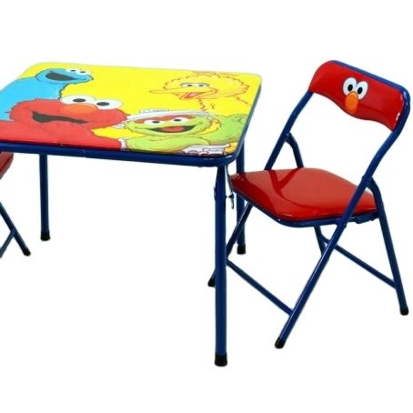 Metal Folding Card Kids Party Table and Chair Sets Modern Design for Children's