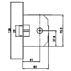 Signle Latch 40*75 MM 953wc Mortise Lock Body With Square Hole