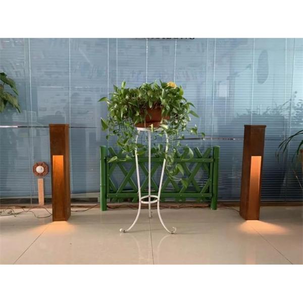Multicolour Rusty Corten Metal LED Bollard Lighting Box For Yard Garden