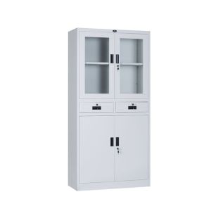 Wholesale Cyber Lock Steel Cupboard With Glass Doors KD Structure from china suppliers