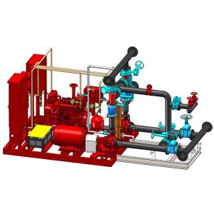NFPA 20 Approved Skid Mounted Fire Pump Containerized Package