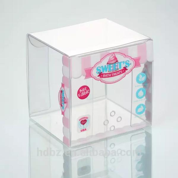 Square Logo Printing Transparent Gift Plastic Pvc Packaging Box