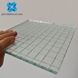 Customized 5mm Clear Nashiji Wired Mesh Glass For Partitions