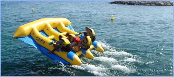 6 Person Inflatable Water Toys , Plato PVC Tarpaulin Inflatable Water Flyfish