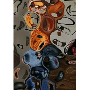 Foshan Manufacturer Water Ripple Pattern Mirrror Golden Color Sheets For Wall