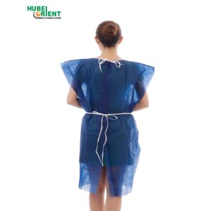 Disposable 45gsm Nonwoven Patient Isolation Gown Without Sleeves