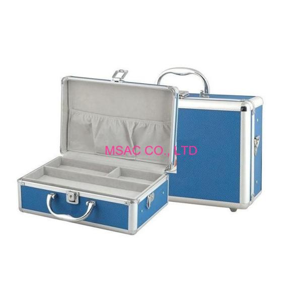 Blue Skin Aluminium First Aid Case / ABS Panel First Aid Kit With Detachable